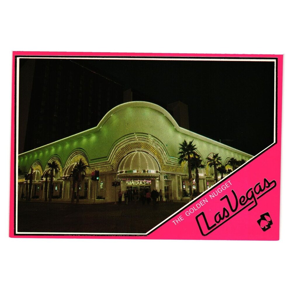 Golden Nugget Casino Vintage Postcard Las Vegas Casino Vacation Gambling Fremont